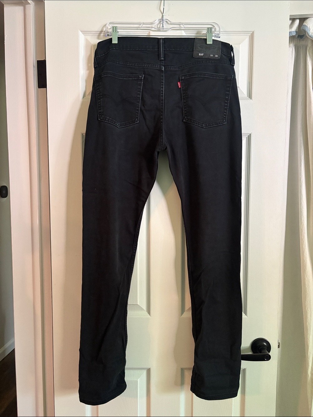 Levi's 510 33/34 Black Men's Slim Jeans with Signature Red Tab